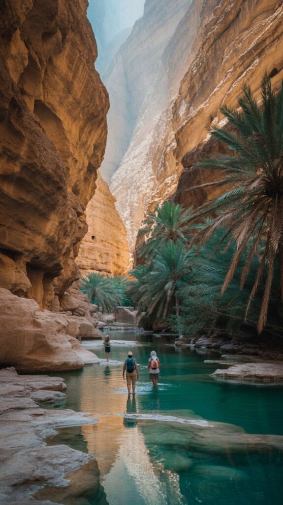 First Glimpse of Wadi Shab – Oman