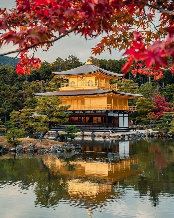 Kinkakuji Temple in autumn